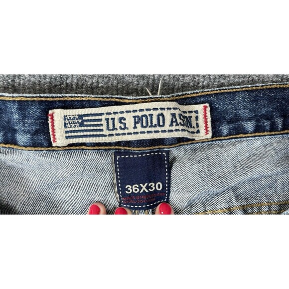 Vintage 90s US Polo Assn Jeans Mens Size 36x30 Blue Denim 100% Cotton - Picture 3 of 10